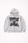 Embroidery "Reaching for the stars" Zip-Up Hoodie