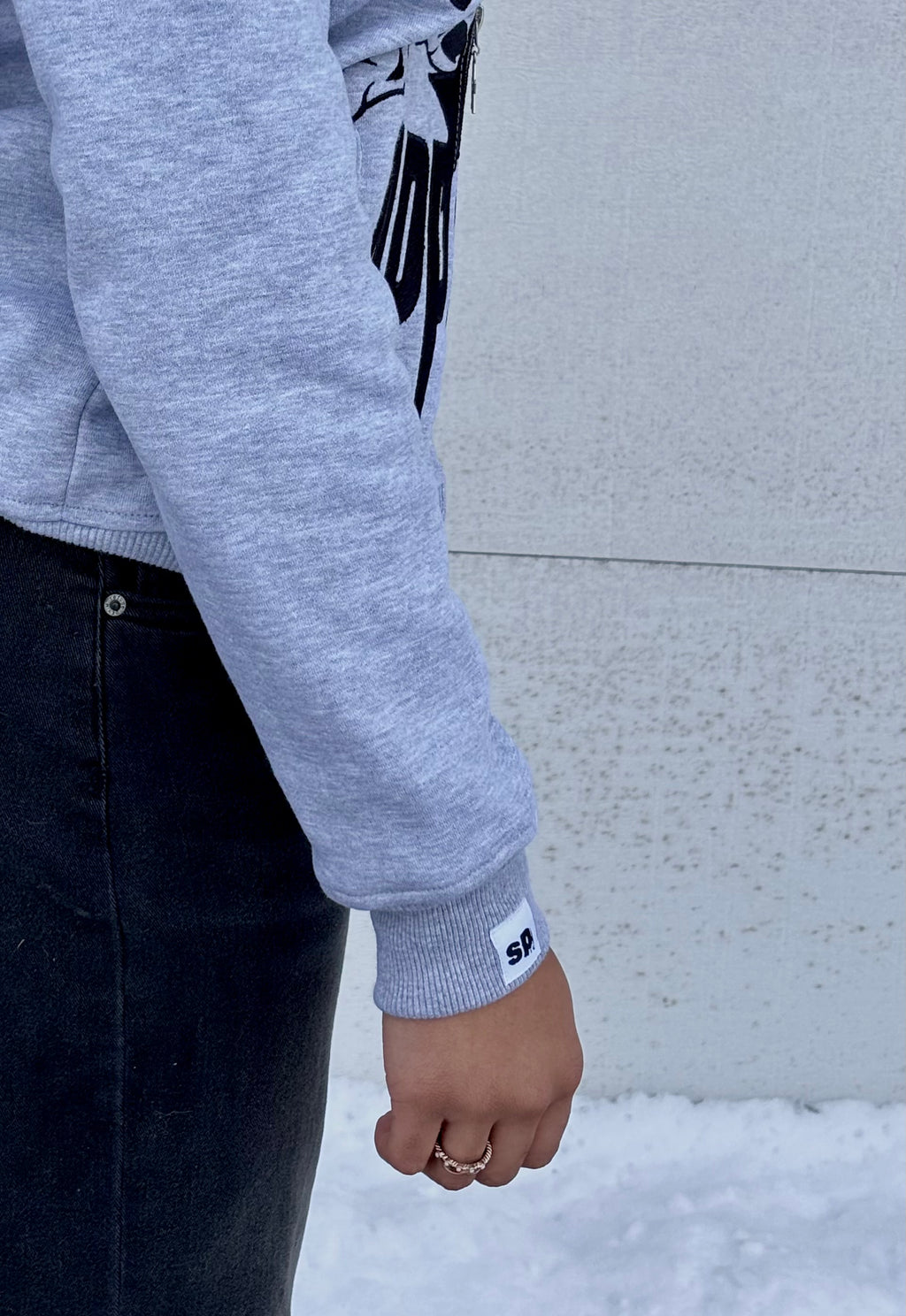 Embroidery "Reaching for the stars" Zip-Up Hoodie